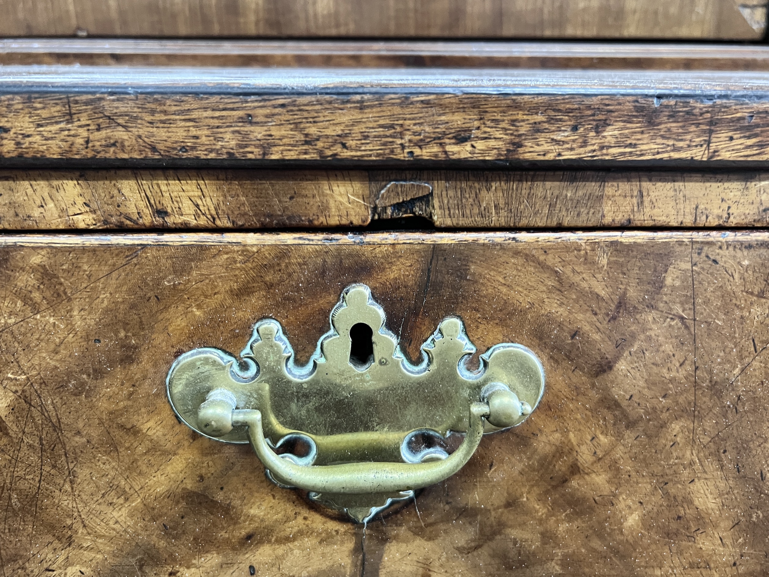 A George III mahogany bookcase on chest, width 100cm, depth 54cm, height 204cm